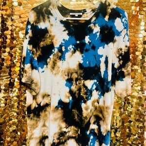 Cotton Citizen Blue and Brown Tie-Dye Tee